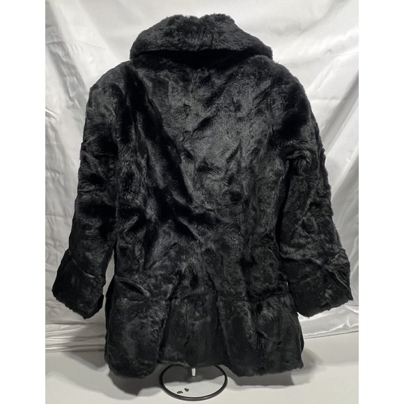 Iman Faux Fur Black Women Coat‎ Size XL - Picture 2 of 11